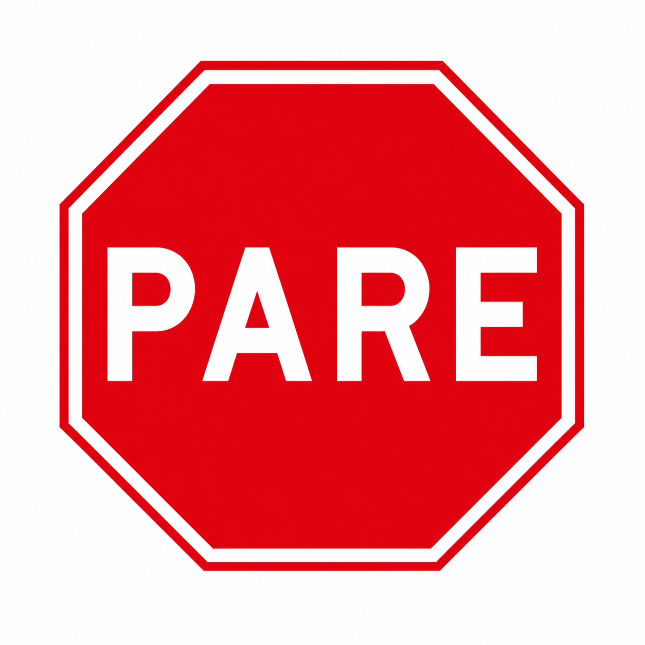 Placa R-1 — Parada obrigatória