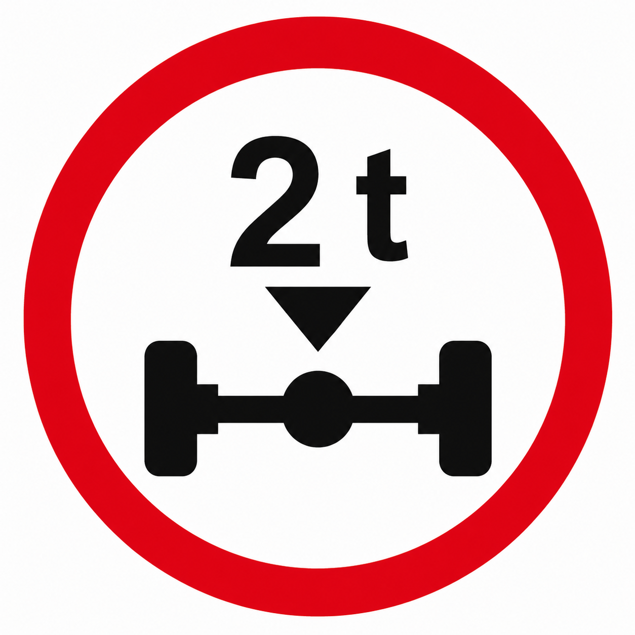 Placa R-17 — Peso máximo permitido por eixo