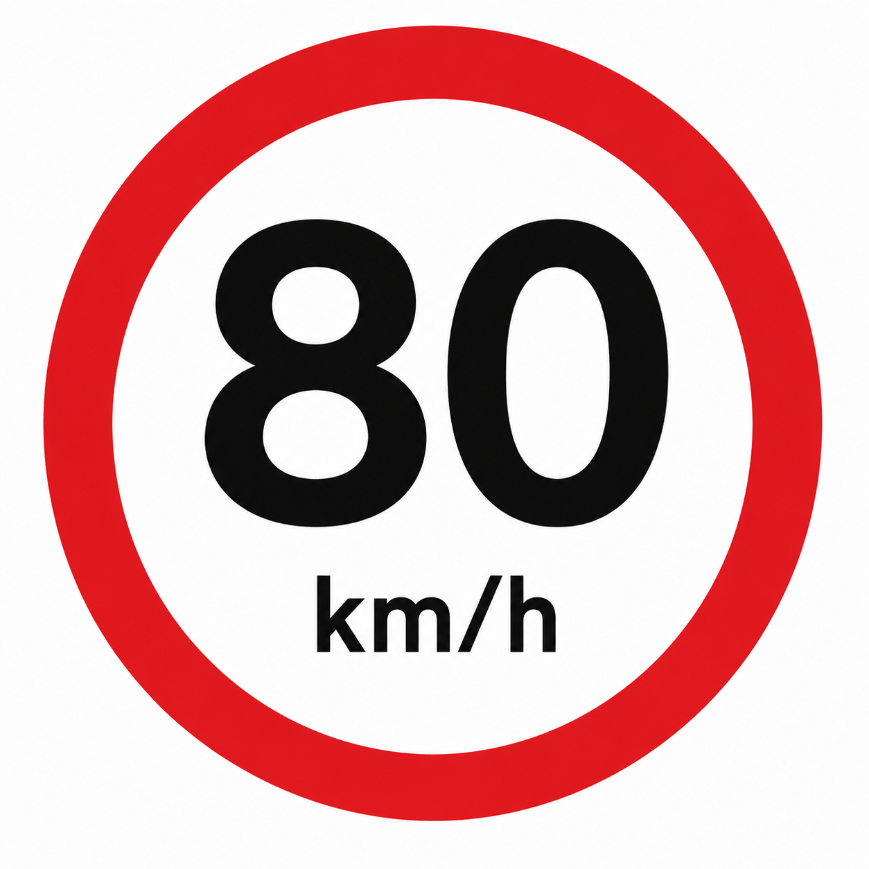 Placa R-19 — Velocidade máxima permitida