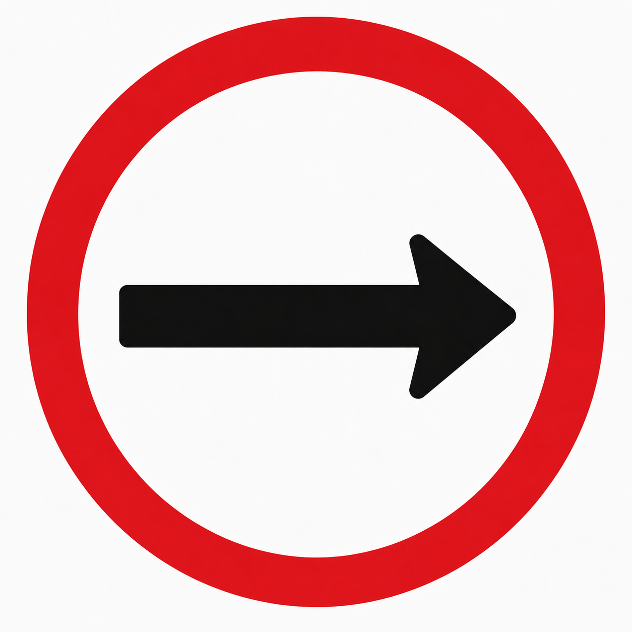 Placa R-24a — Sentido de circulação da via/pista