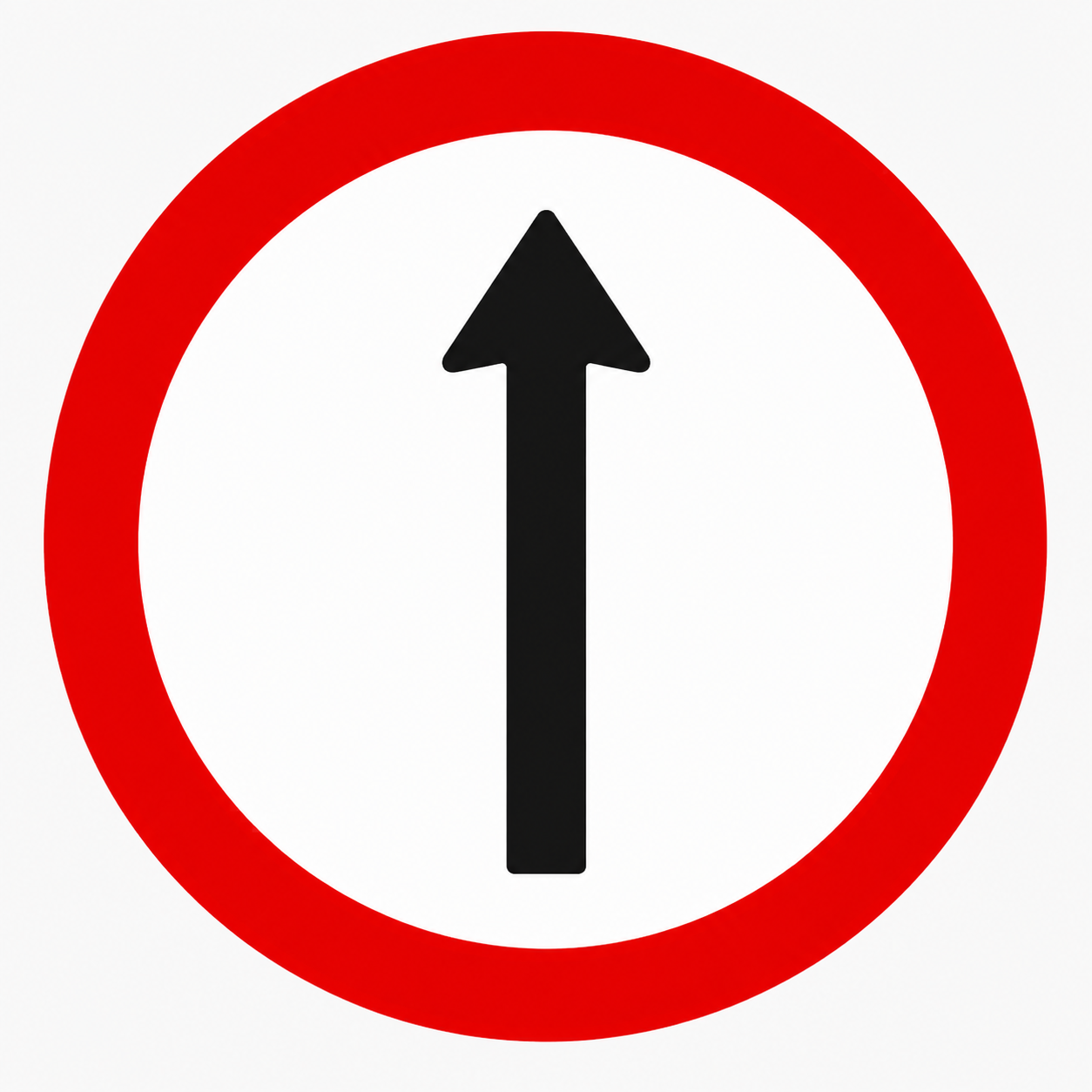 Placa R-26 — Siga em frente