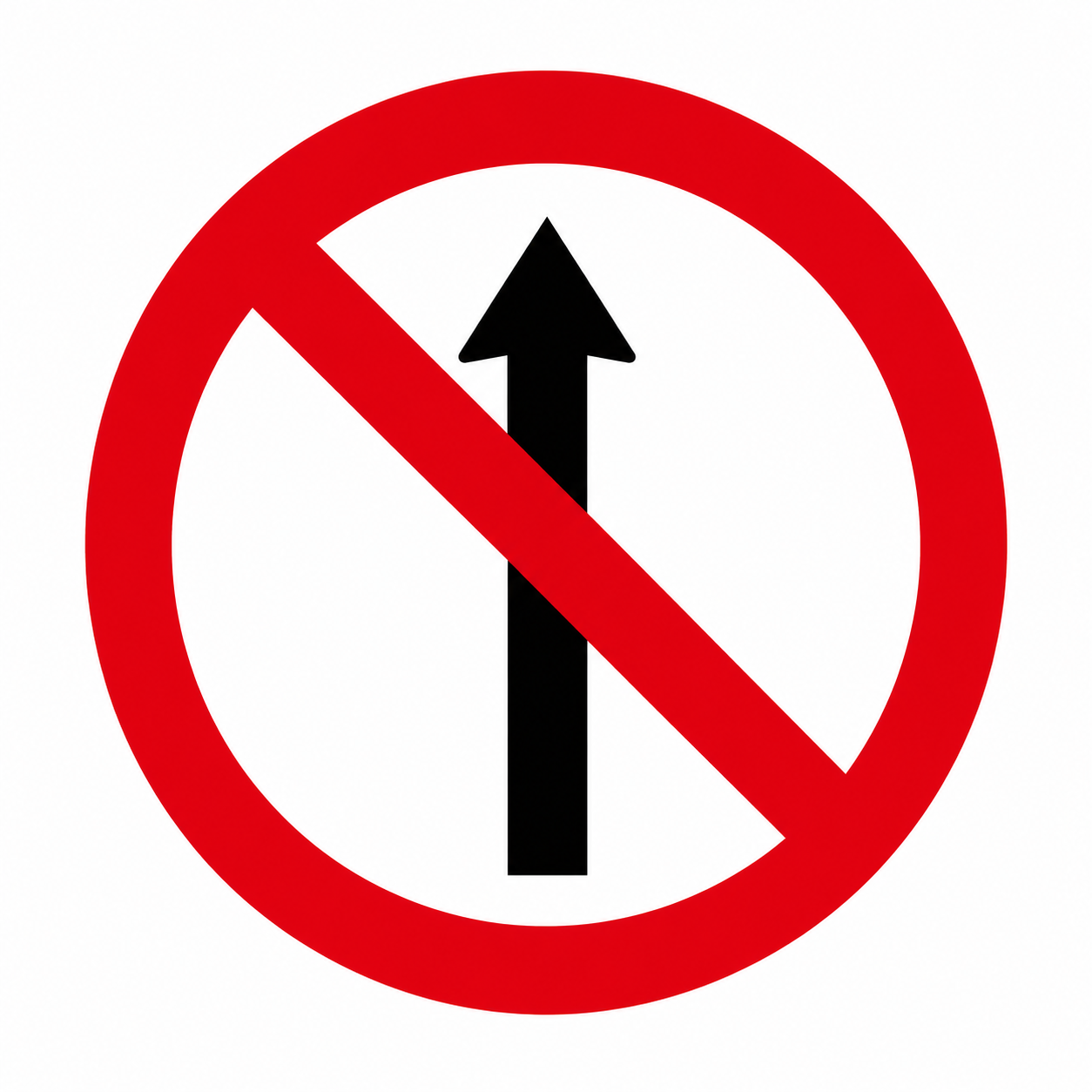 Placa R-3 — Sentido proibido